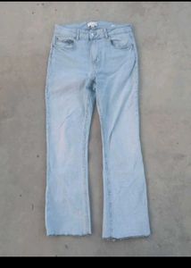 Light Wash Flared Denim Jeans