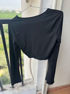 Chic Black Long Sleeve Top