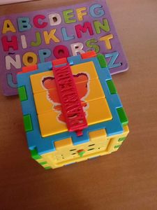6 tile Cube Game N Alphabet Mat