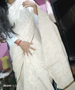 Elegant Floral Embroidered Saree With Blouse