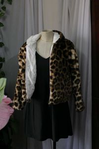 Super Soft Leopard Print Faux Fur Jacket