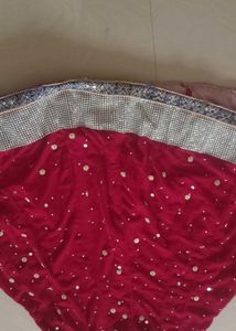 Red Velvet Lehenga Choli Set