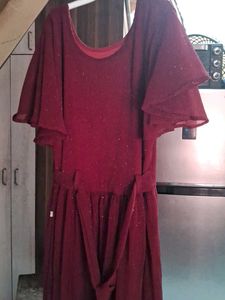 Burgundy Sparkle Dress