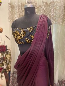 Elegant Maroon Saree