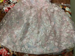 Pink Flower Girl Dress