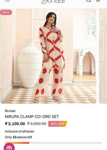 Bunaai Co-ord Set Usnused