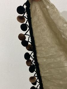 Elegant Dupatta with Pom Poms