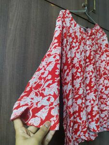 Red Cotton Co-ord Set