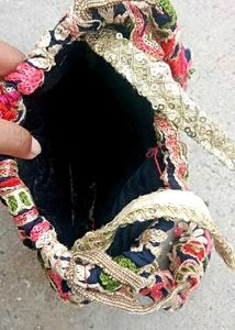 Floral Embroidered  Beautiful Pouch