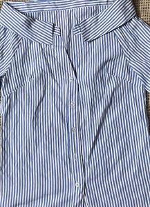 SHEIN Unity Off Shoulder Striped Buttoned Shirt