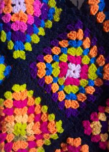 Colorful Crochet Granny Square Bag (Handmade)