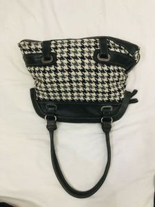 Imported Houndstooth Handbag