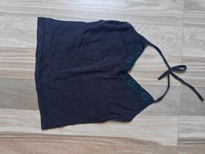 Lace Trim Halter Top
