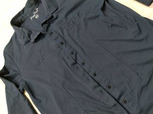 Women&#39;s Blue Button Down Shirt - XXL