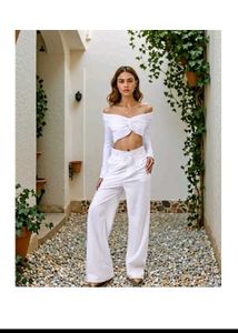 2 Tops White And Lavender