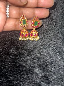 Gold -Plated Pearls Beaded Jewellery Set