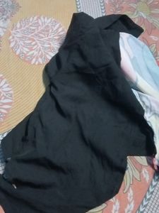 Shirt And Denim Skirt Black 🖤 New