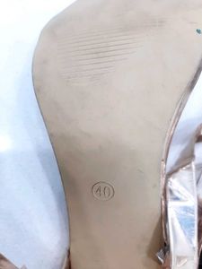 Indo Western Golden Colour Steppy Heels