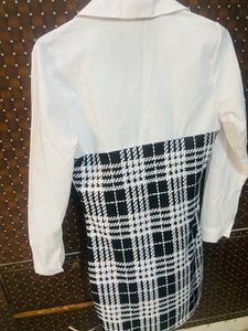 Plaid Mini Shirt Dress