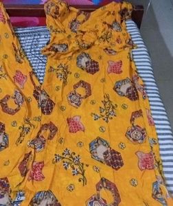 Skirt Plazzo  With Kurti Bell Sleeves