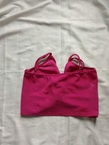 pink sleeveless Top