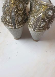 Silver Wedge Heel
