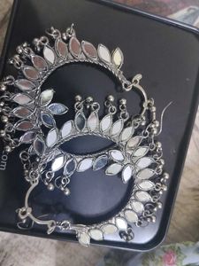 Mirrored Silver Earrings