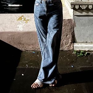 Wide Leg Denim Jeans
