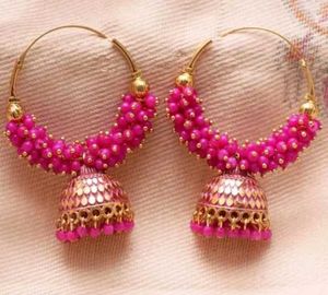 5 Pair Of Pearl Jhumka Earrings