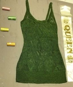 Green Knit Tank Top