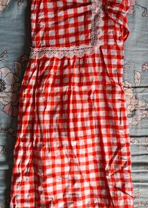 Red &amp; White Checkered Top