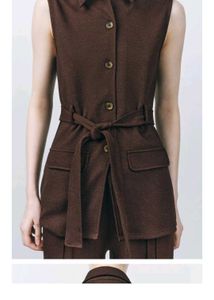 New Tag Zara Coat With Belt