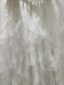 White ruffle Skirt( free sized)