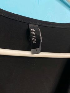 Black Cinched Waist Top