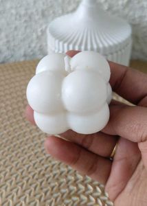 Small Bubble Candle 🤍