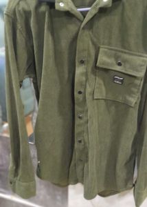 Olive Green Corduroy Shirt