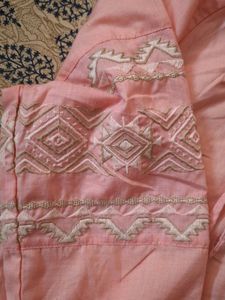 Peach Embroidered Top