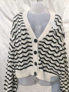 Stradivarius Chevron Knit Cardigan 🖤