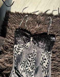 Elegant Black &amp; Gray Slip Dress