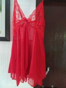 Red Lace Babydoll Lingerie