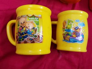 Set of 6 Colorful Plastic Mugs – Durable &amp; Lightwe