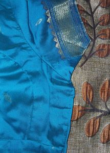 Teal Readymade Saree Blouse