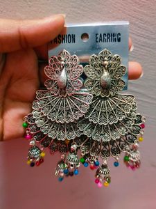 Peacock Design Earrings..🦚