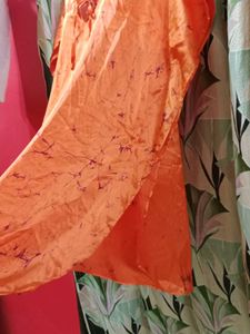 Orange Batik Oversized Top