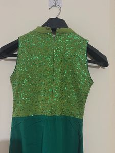 Green Sequin Evening Dress