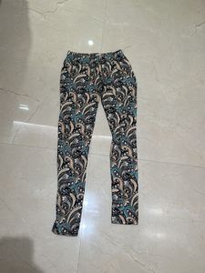 Coffee Brown Overall Printed Tights