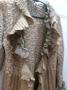 Women Brown Long Winter Sweater