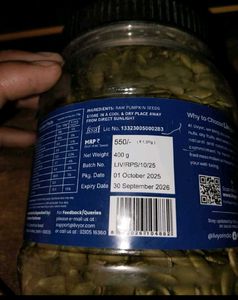 Livyor Raw Pumpkin Seeds 400G (B)