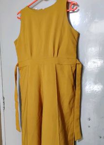 Mustard Sleeveless Jumpsuit