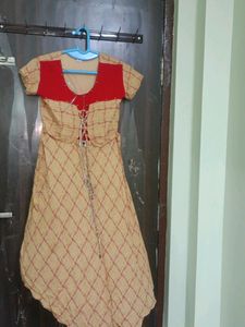 Rayon Ethnic Wear Gown Kurti Of L Size